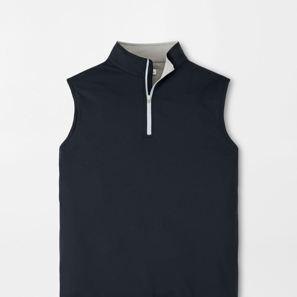 NWT Peter Millar Crown Sport Galway Stretch Loop Terry Quarter-Zip Vest